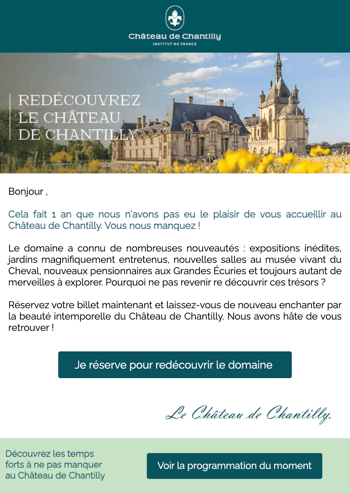 Château de Chantilly - Newsletter - Arenametrix - 1