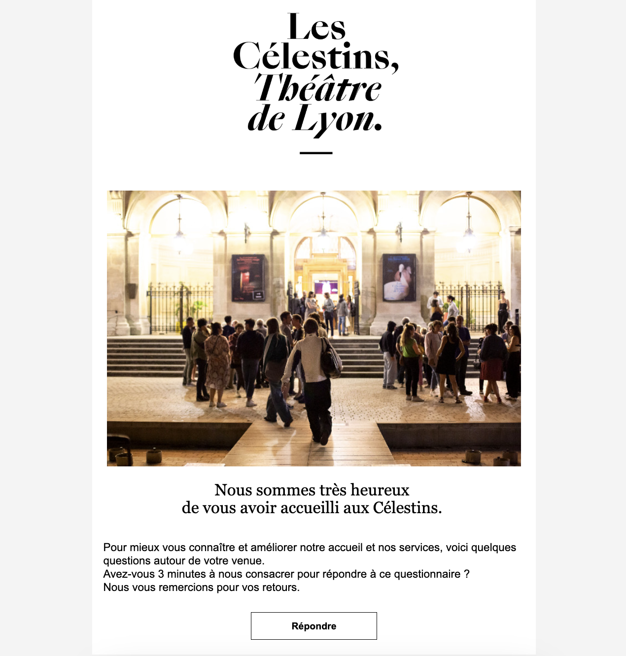 Ecouter ses spectateurs - Exemple Célestins