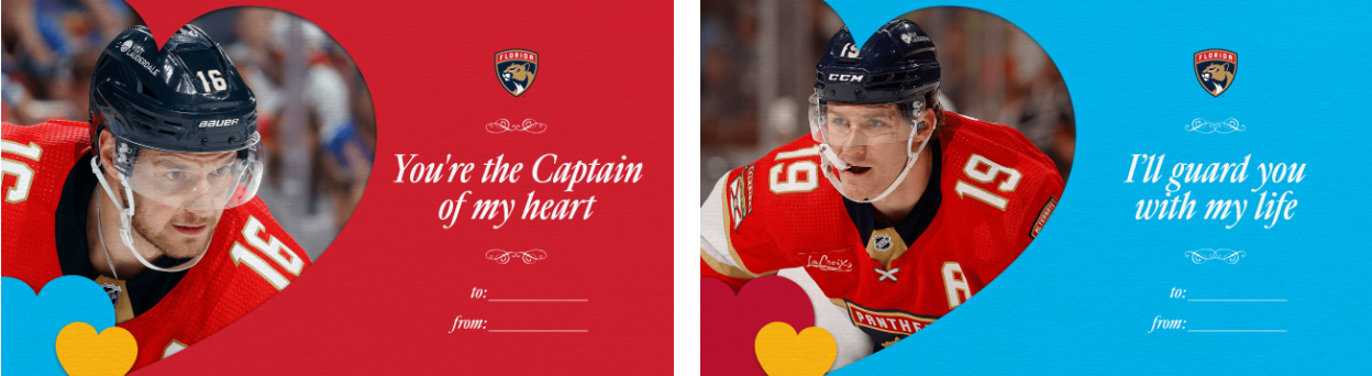 Florida Panthers valentines day cards