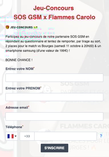 Formulaire jeu-concours FCB Ardennes