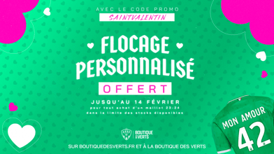 Offre flocage Saint-Valentin AS Saint-Etienne