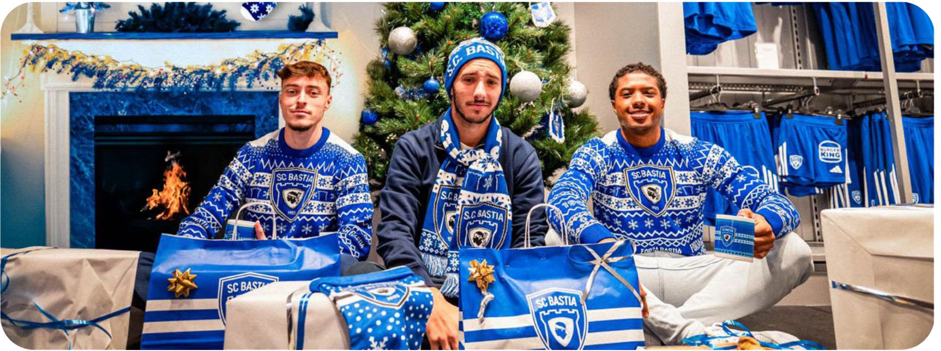 SC Bastia campagne merchandising de Noël