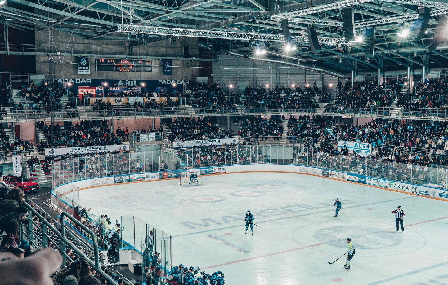 Palais des sports de Marseille lors d'un match des spartiates de Marseille